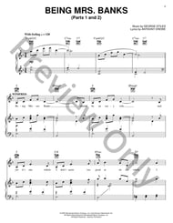 Being Mrs. banks No. 1 and No. 2 piano sheet music cover